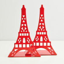 Load image into Gallery viewer, 2pcs/Pair Korean Large Fashion Bookshelf Metal Bookend Eiffel Tower Desk Holder Stand For Books Organizer,White Black Red Blue