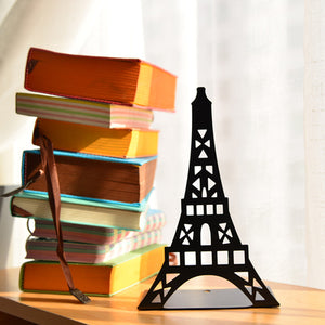 2pcs/Pair Korean Large Fashion Bookshelf Metal Bookend Eiffel Tower Desk Holder Stand For Books Organizer,White Black Red Blue