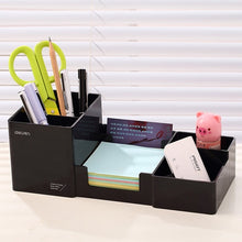 Load image into Gallery viewer, Korea Multifunctional Plastic Pen Holder 25*11*9cm Office School Student Stationery Desk Organizer Holder Set