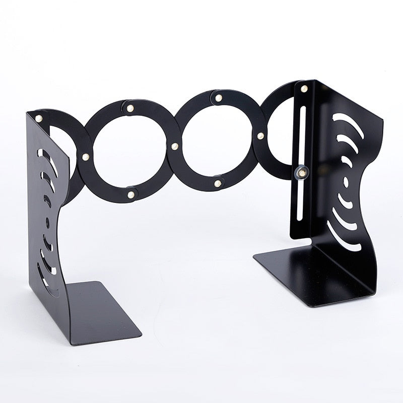 New Retractable bookend metal hollowed bookend Desk Holder Stand for Books Organizer nice Gift Stationery for boys and girls