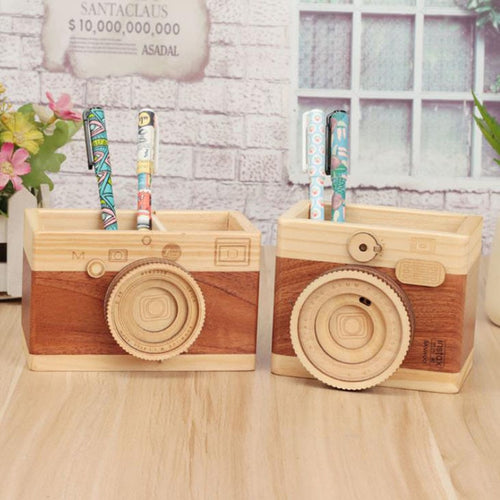1 Pcs hot Pencil Organizer Camera Shape Pencil Holders for Desk Accessories Pen Holder Stationery Container Office Supplies