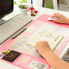 Load image into Gallery viewer, Kawaii Large PVC waterproof Desk pad Multi-function desktop organizer stationery holder mouse pad  writing pad office supplies