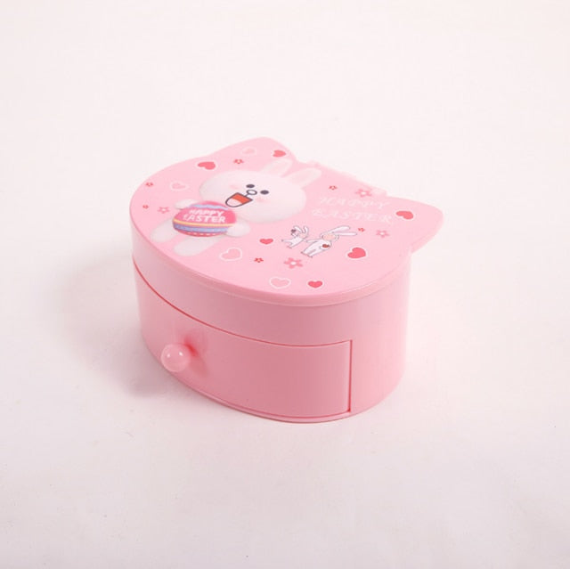 1 Pcs Cartoon Animal Bear Rabbit Duck Desk Organizer Jewelry Stationery Storage Box Desktop Stationery Holder Christmas Gifts