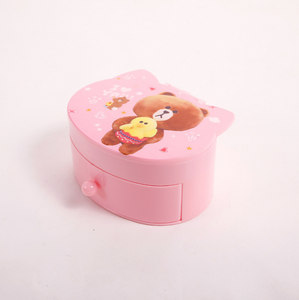 1 Pcs Cartoon Animal Bear Rabbit Duck Desk Organizer Jewelry Stationery Storage Box Desktop Stationery Holder Christmas Gifts