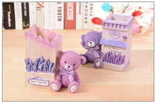 Load image into Gallery viewer, Creative Lavender bear pen holders Lover gifts Fashion desk ornaments pencil holdres stationary supplies office organizer random